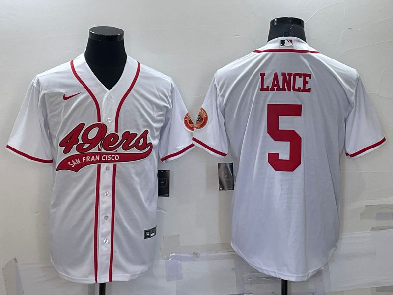 Men San Francisco 49ers #5 Lance White 2022 Nike Co branded NFL Jerseys